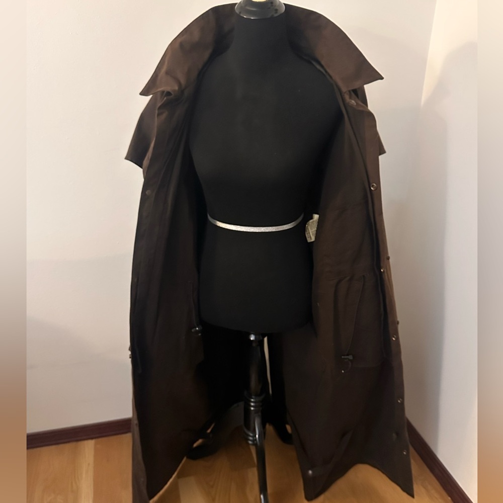 Men's Brown Long Coat - Picture 6 of 9